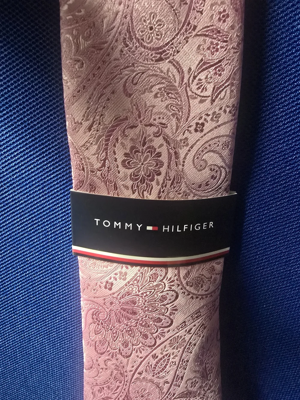 Tommy Hilfiger Rose Pink Paisley Silk Tie
